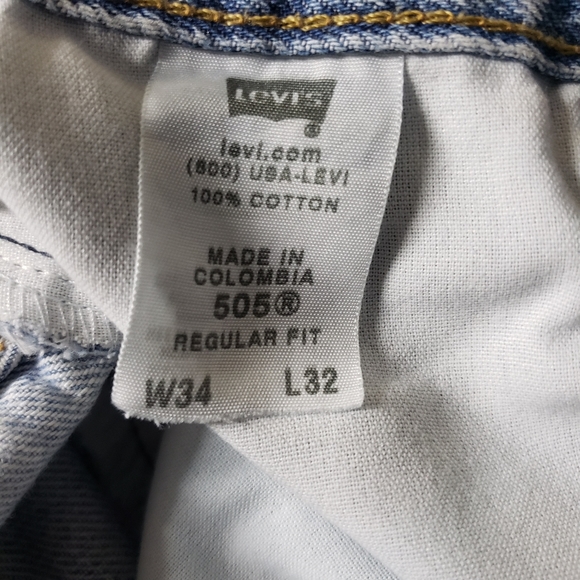 Levi's Vtg 90'S 505 Straight Leg Light Wash Men's Jean's Sz:34x32 (Rare Red Tab) - Picture 14 of 16